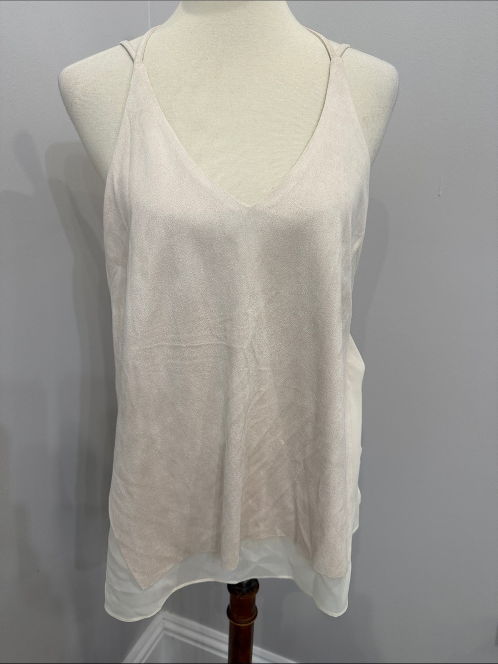 Sans Souci Blush Double-Layer V-Neck Camisole